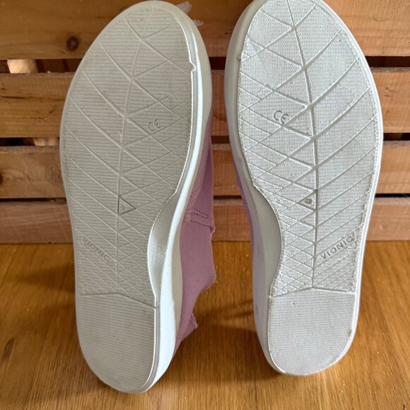 Vionic Beach Size 8 Rose Pink Malibu Canvas Lifestyle Flats Slip On Comfort Shoe - Picture 14 of 15